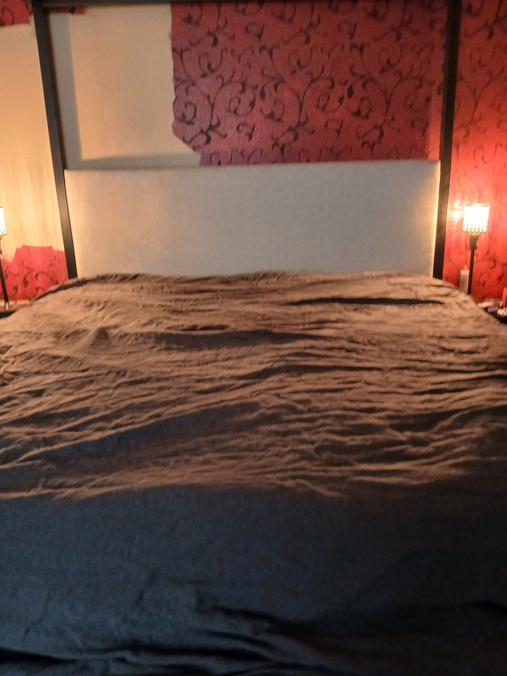 Pottery Barn Gray 100% Linen Duvet Cover, King Size